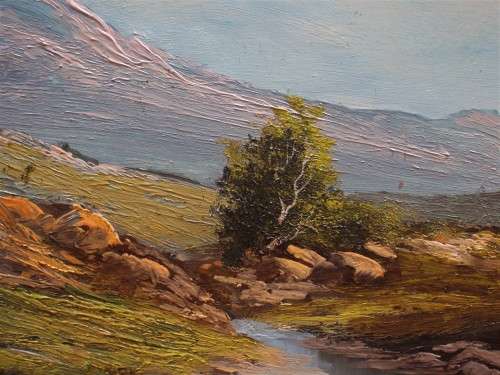 Vintage South African landscape - original oil by Jan N.LeMaitre circa 1949.