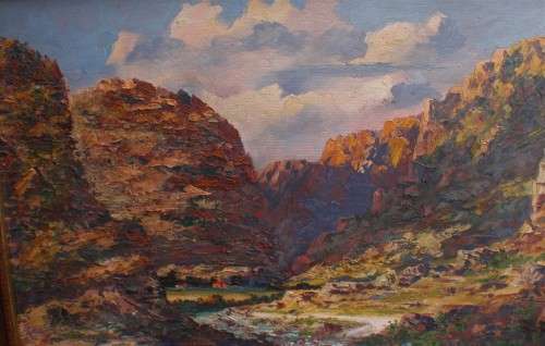 Magestic large original oil - fabulous rich palette knife impressionist painting - statement piece!