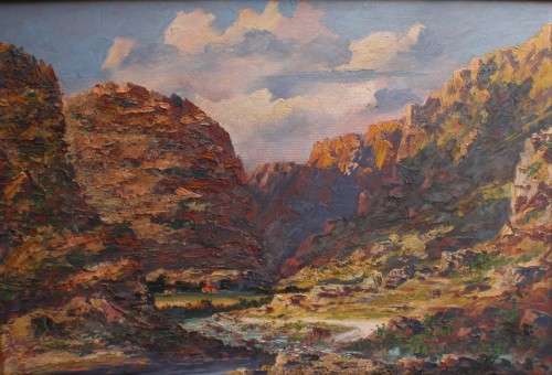 Magestic large original oil - fabulous rich palette knife impressionist painting - statement piece!