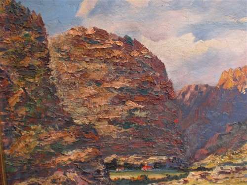 Magestic large original oil - fabulous rich palette knife impressionist painting - statement piece!