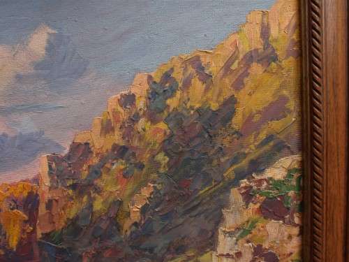 Magestic large original oil - fabulous rich palette knife impressionist painting - statement piece!