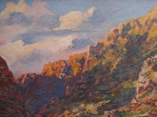 Magestic large original oil - fabulous rich palette knife impressionist painting - statement piece!