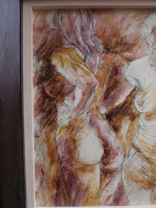 Original Lesley Magwood-Fraser Denims Nude. Stunning Oil & Graphite, gorgeous frame.