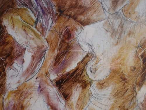 Original Lesley Magwood-Fraser Denims Nude. Stunning Oil & Graphite, gorgeous frame.