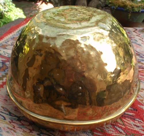Vintage brass bowl, potplant holder. Lovely old piece with character.