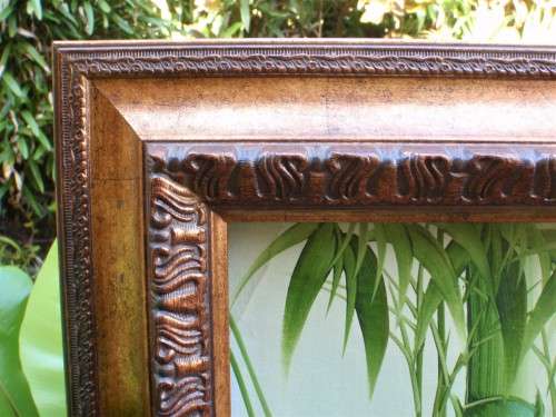 Original oil on canvas signed by Chinese artist - Bamboo in gorgeous ornate frame - fabulous piece!