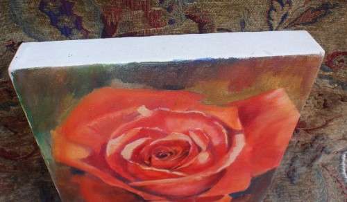 Original oil painting by the late Val Wilson - Opulent Rose. Beautiful rose study.