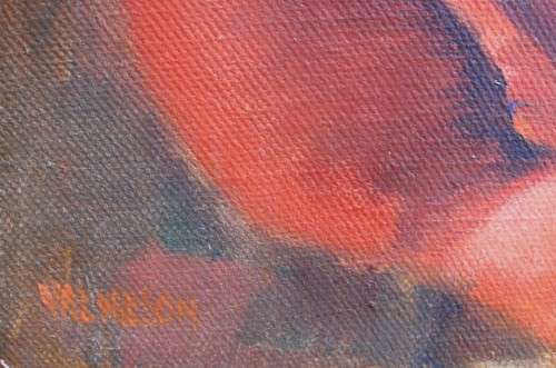 Original oil painting by the late Val Wilson - Opulent Rose. Beautiful rose study.