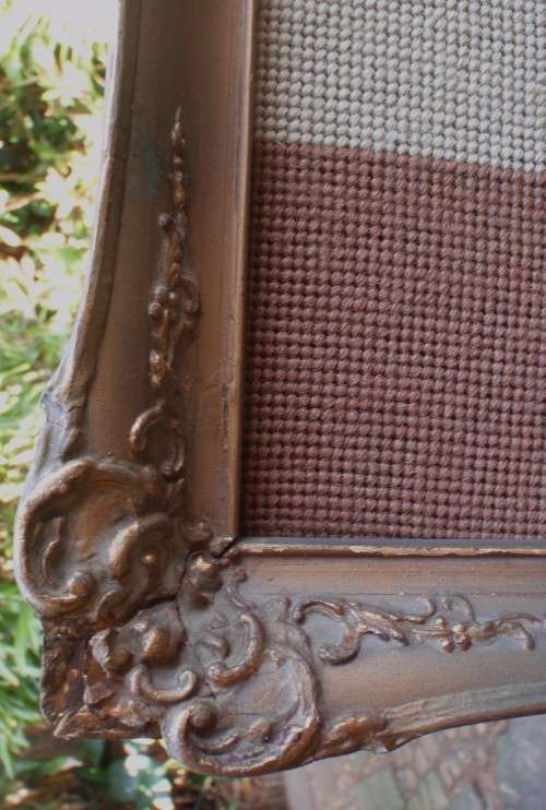 Vintage tapestry - absolutely beautiful still life tapestry in vintage frame - a real beauty.