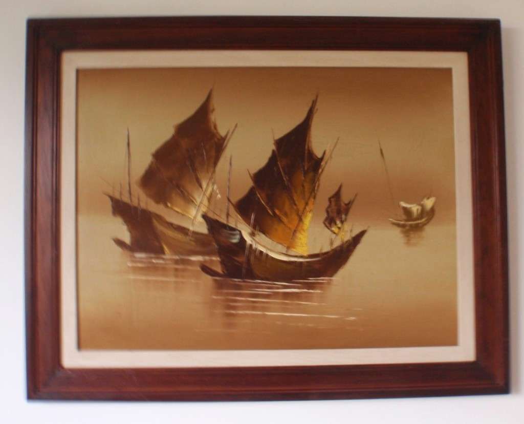 Majestic original oil painting, beautifully framed - Tranquil Waters - fabulous statement piece