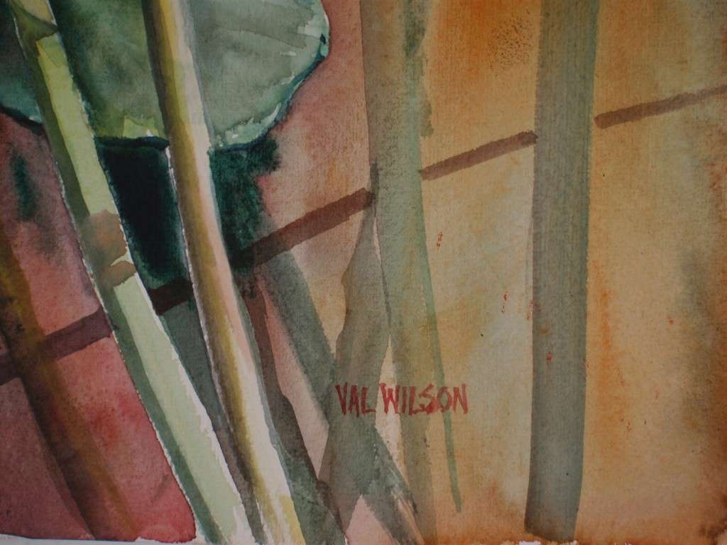 A pair of original watercolours by the late Val Wilson - well known Durban artist.