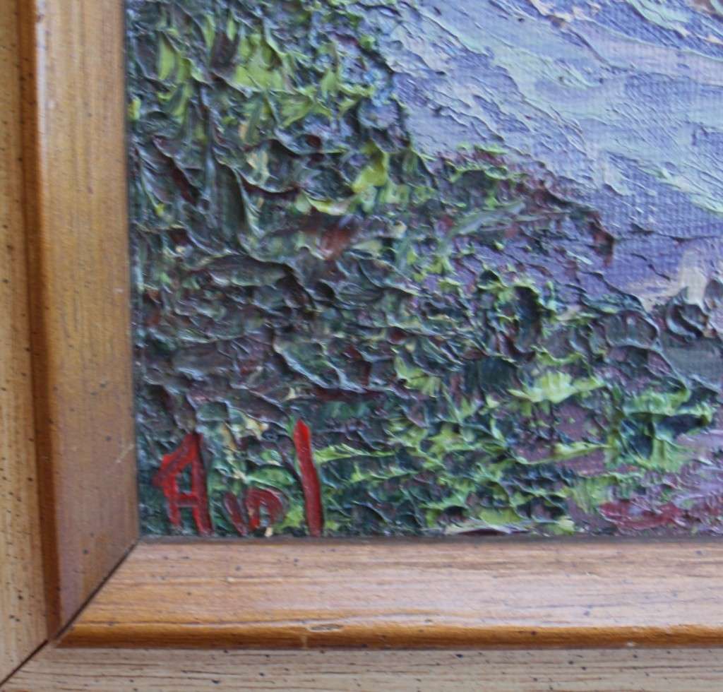 Vintage original oil Adriaan van der Linde. Swartberg Mountains Range. Well framed