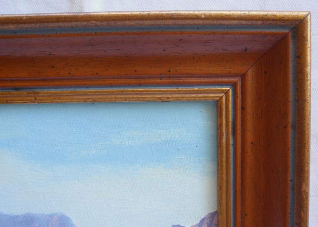 Vintage: Classic original oil painting by Adriaan van der Linde. Swartberg Mountain Range.