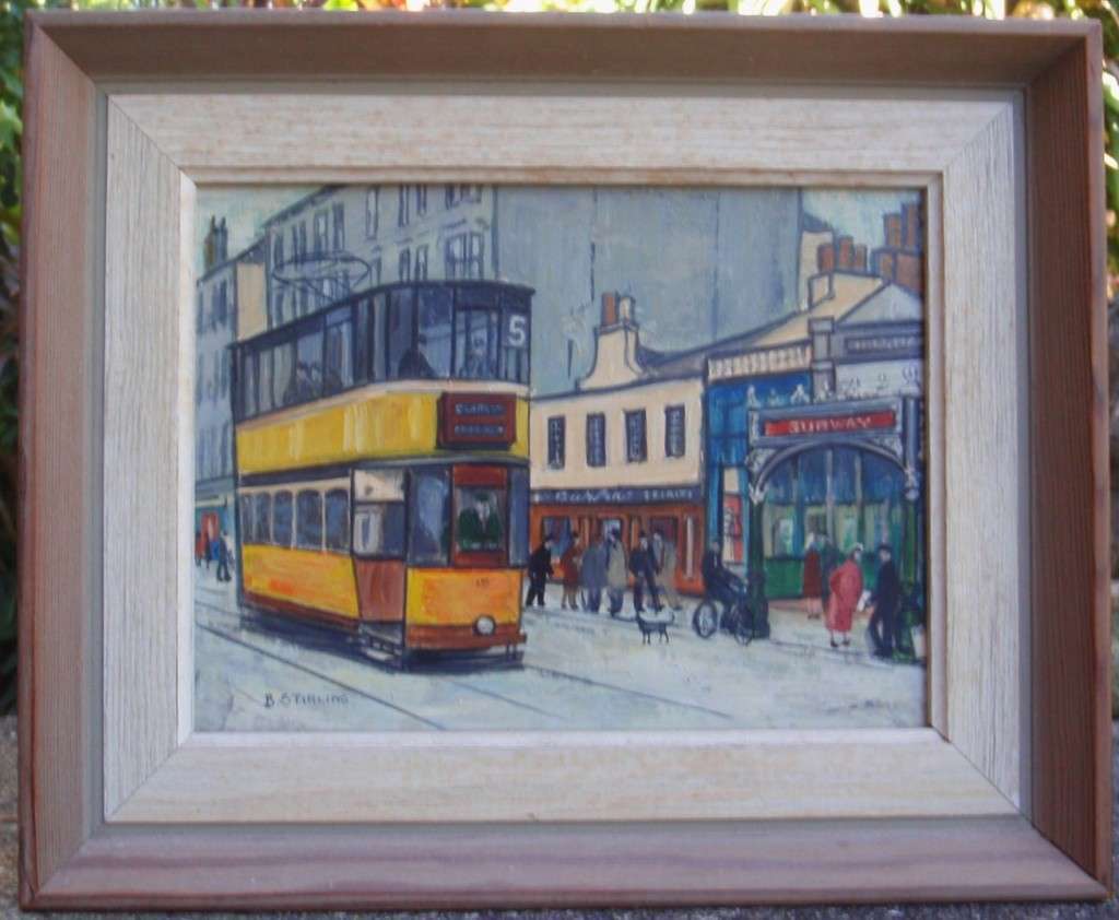 Original Betty Stirling 2015-1985 Collectible British artist - Quirky London street scene.