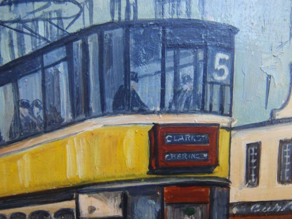 Original Betty Stirling 2015-1985 Collectible British artist - Quirky London street scene.