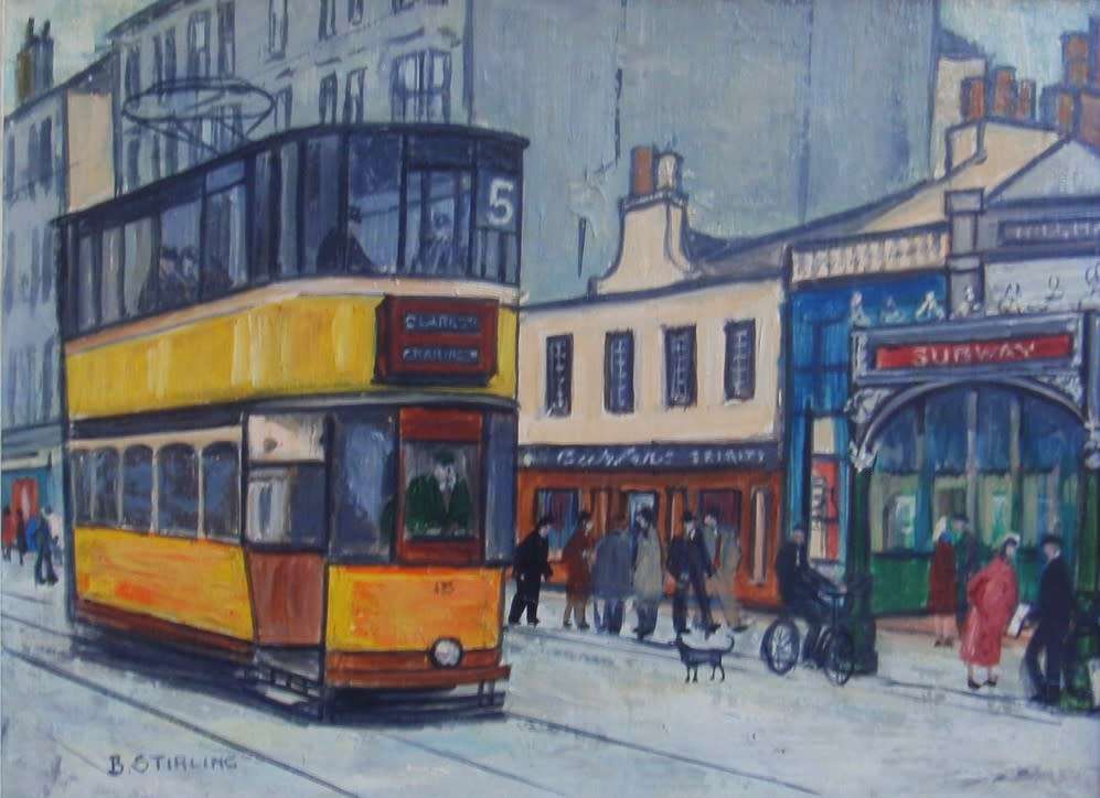 Original Betty Stirling 2015-1985 Collectible British artist - Quirky London street scene.