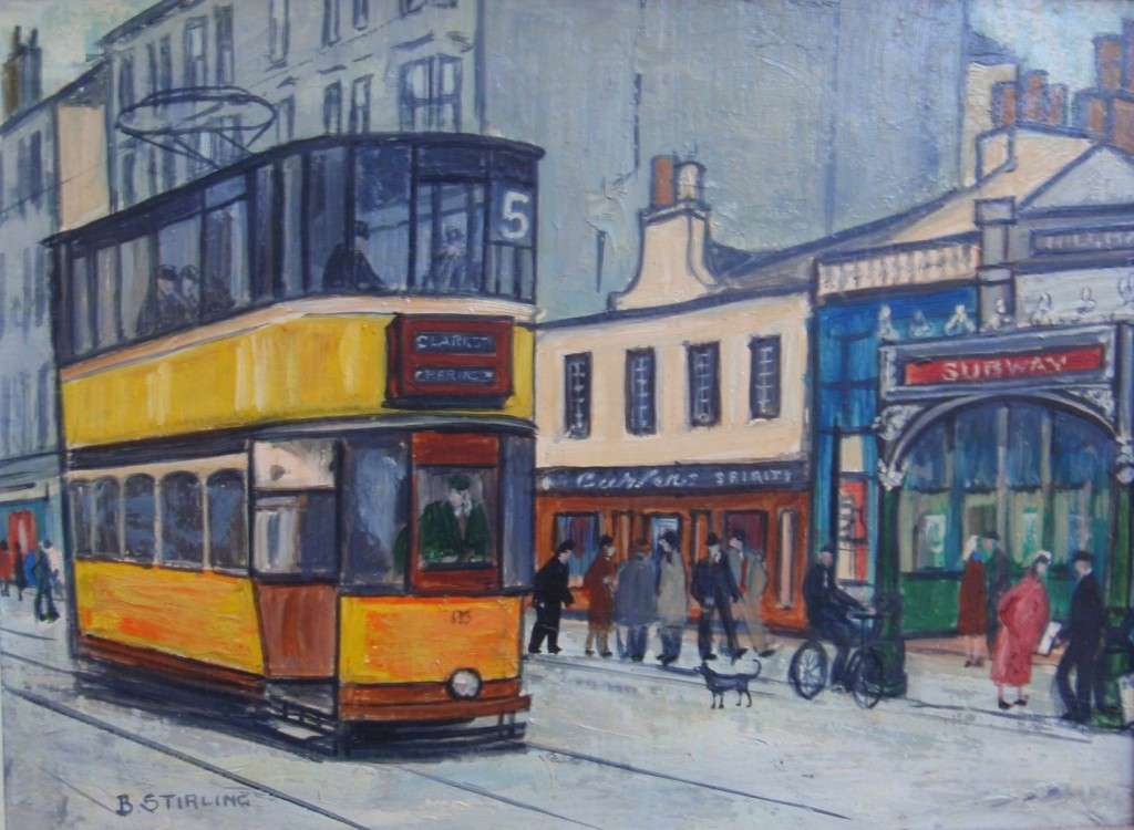 Original Betty Stirling 2015-1985 Collectible British artist - Quirky London street scene.