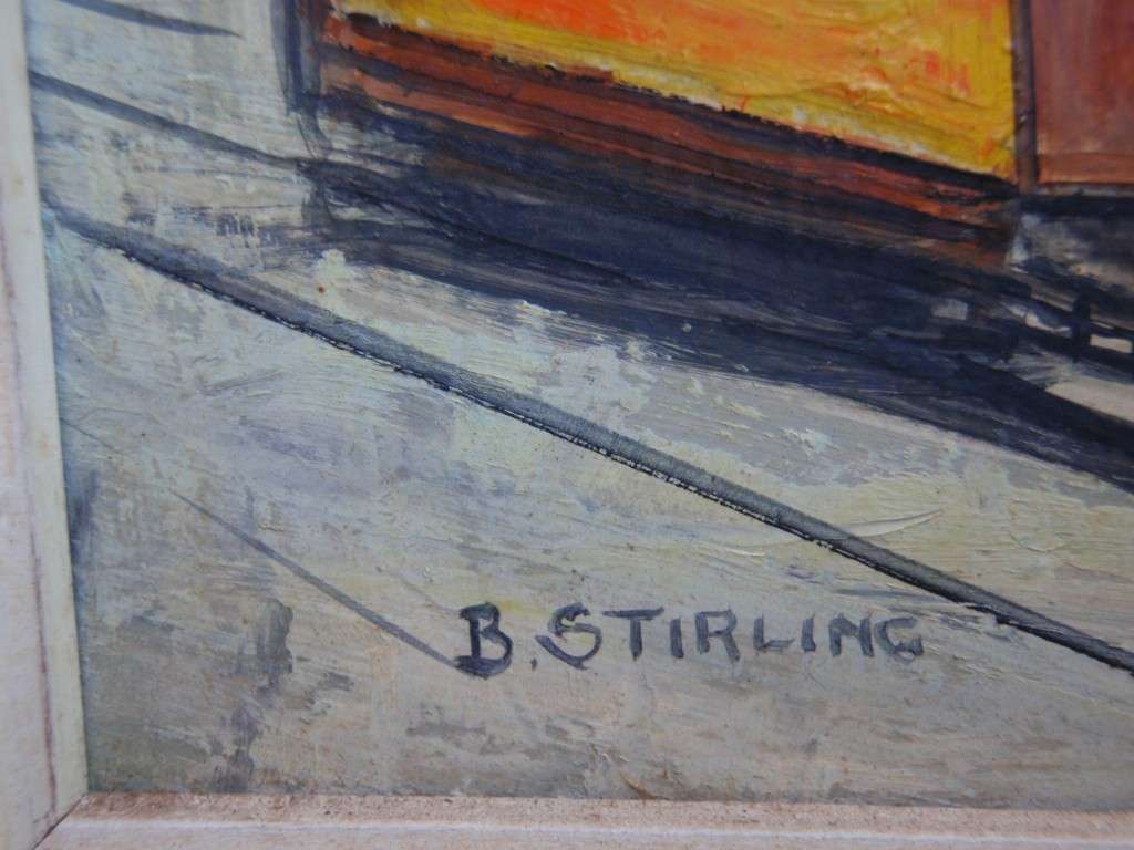 Original Betty Stirling 2015-1985 Collectible British artist - Quirky London street scene.