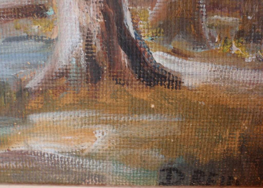 Original oil painting of tranquil S.African landscape.