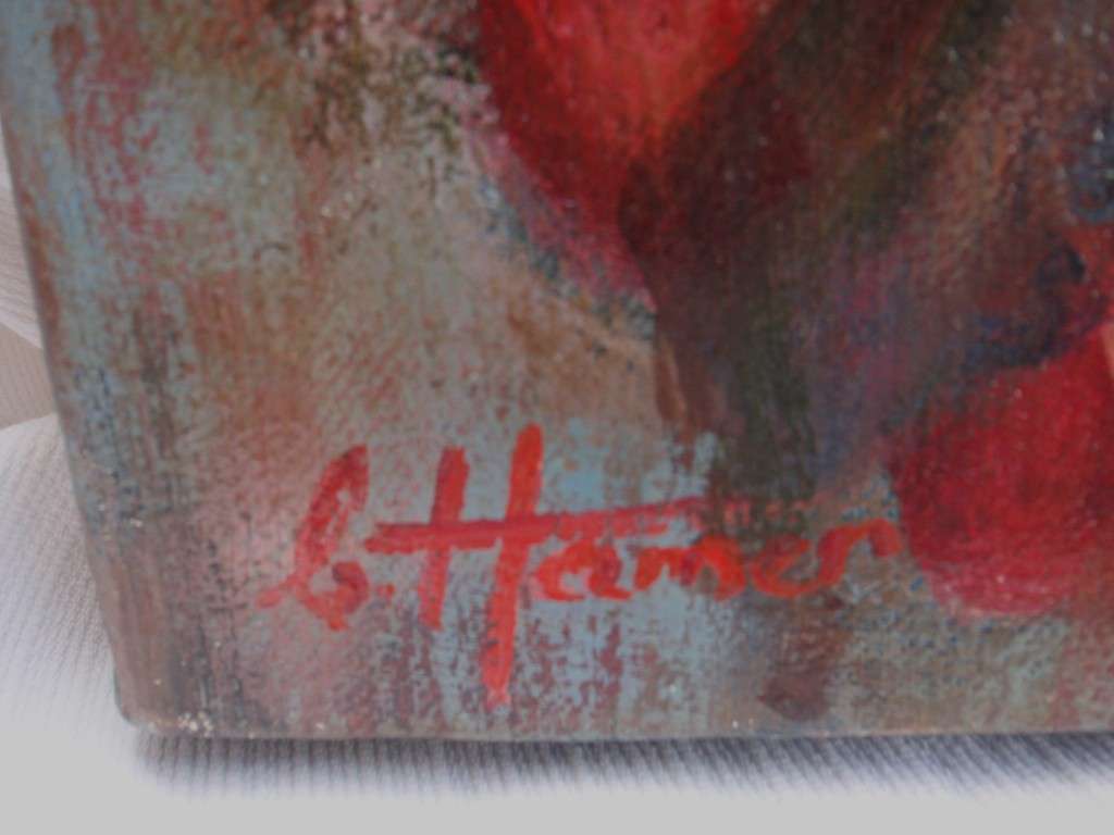 Original oil by Colleen Hamer AWSSA. Red Floribunda Roses. Rich rosey hues, beautiful