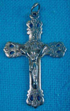 Vintage, Sterling Silver Crucifix - Excellent Silver Artistry - See Detail