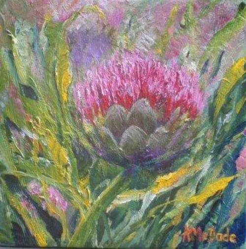 Original painting - 'Cardoon' by Arlene McDade - well below gallery price!!!