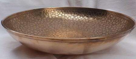 Stunningly Beautiful Brass Bowl, LARGE - Look at detail of engraving!