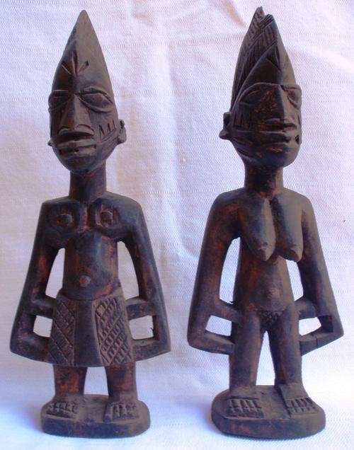 VINTAGE AFRICAN CARVINGS - VERY COLLECTABLE - PRICE IS FOR BOTH!!!
