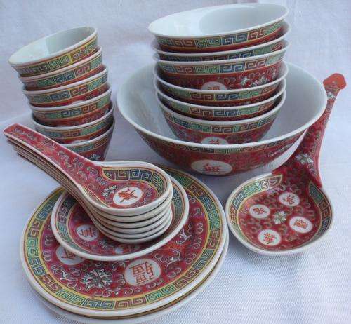 CHINESE CROCKERY (22 PIECES) - REALLY LOVELY!!!