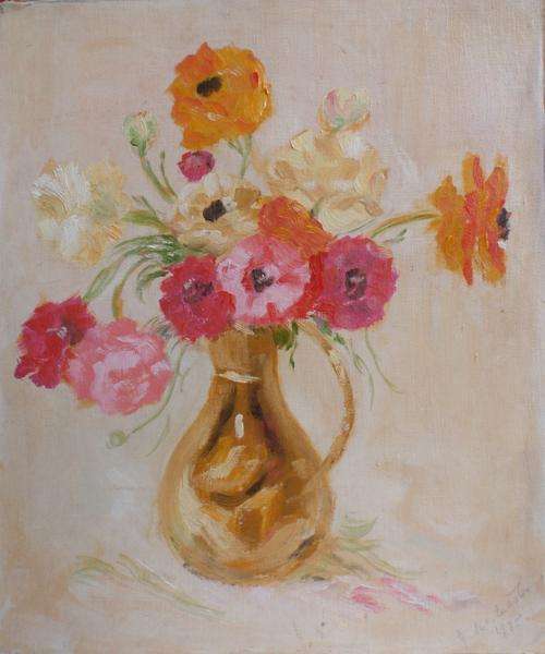 LOVELY SOFT & PRETTY - ORIGINAL OIL 'FLORAL ARRANGEMENT' - VERY GOOD PRICE!!!