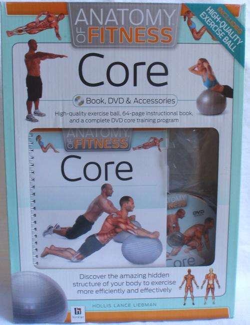 EXERCISE BALL - 'CORE' ANATOMY OF FITNESS - BALL + DVD + 64 PAGE BOOK WITH EXERCISES - BEST BUY EVER