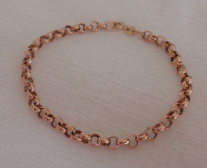 Solid 9ct Rose Gold link bracelet.