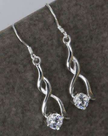 Eternia - 925 stamped silver Twisted Earrings