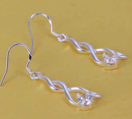 Eternia - 925 stamped silver Twisted Earrings