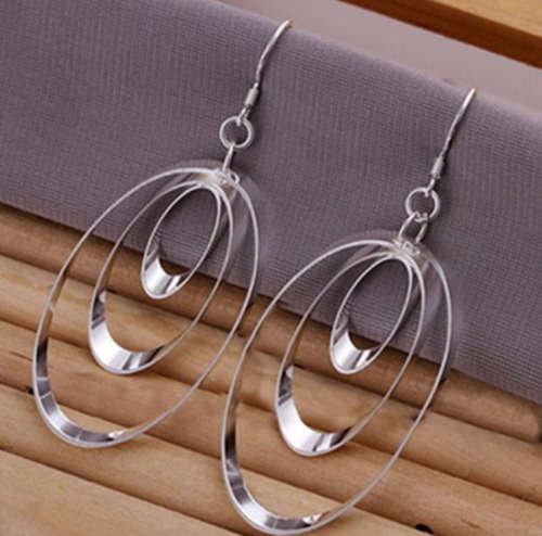 925 silver Three wafer earrings & pendant earrings.