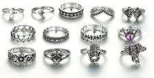 JT - 13Pcs/Set Bohemia Style Retro Silver Ring