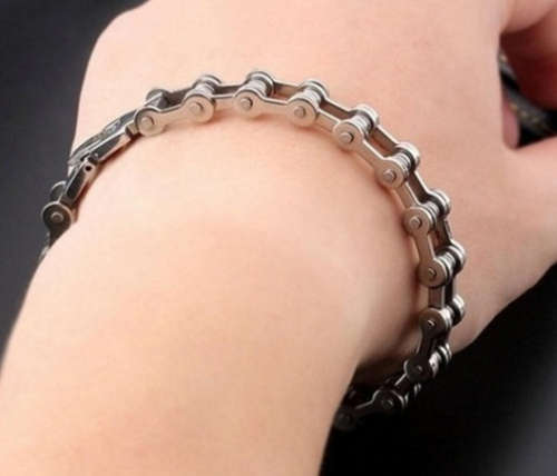 JT - Classic Men's Titanium Steel Bracelet Link Chain (Size: 1)