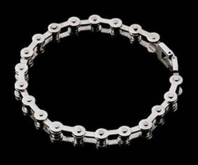 JT - Classic Men's Titanium Steel Bracelet Link Chain (Size: 1)