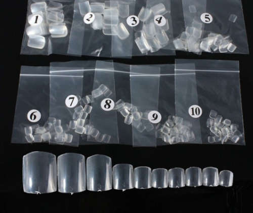 500 Pcs Toe Nails Tips For Nail Art Manicure Clear