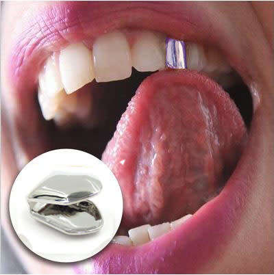 Silver Single Tooth Grills Removable Teeth Jewelry