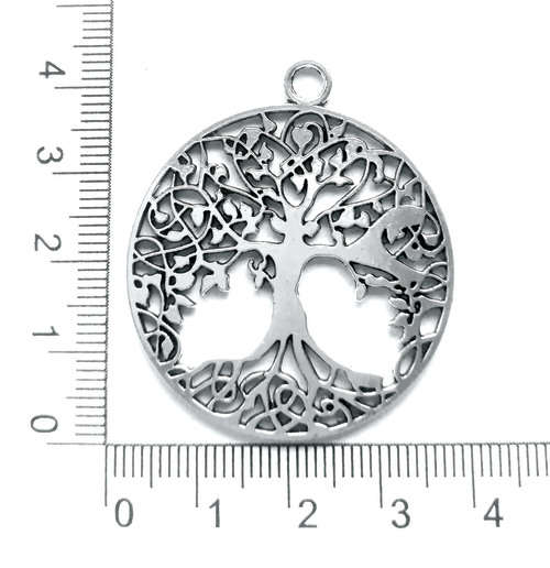 JT - Tree of life pendant - Silver tone - Large