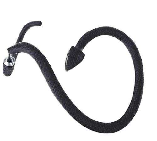 JT - New Snake Earring Ear Cuff 1.5" Over Ear Hook - Black