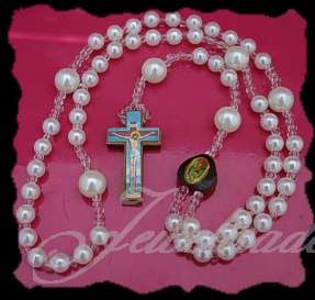 JT - Beautiful "FAUX" Pearl Catholic Saints Rosery