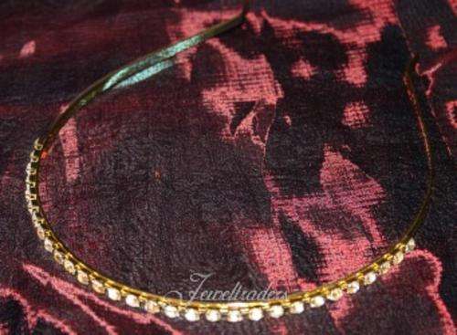 "HIGH IN FASHION" Gold Plated Diamante AliceBand