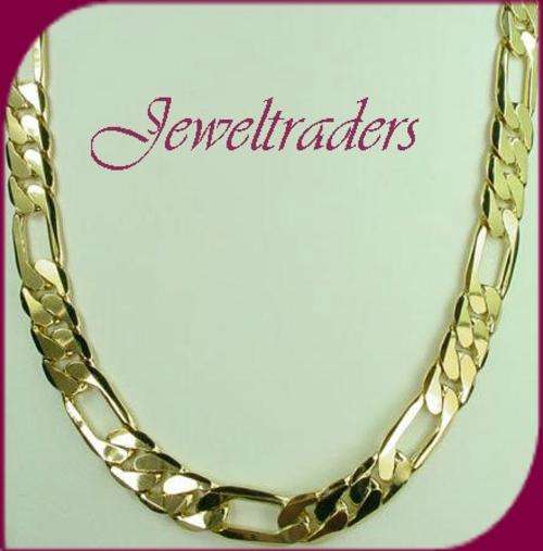JT - "LAST ONE" 9ct GOLD plated 54cm Figaro Neck Chain