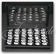 JT - *BUSINESS OPPORTUNITY ** 36 Mens Stainless Steel Ring various cuts & Sizes and display case