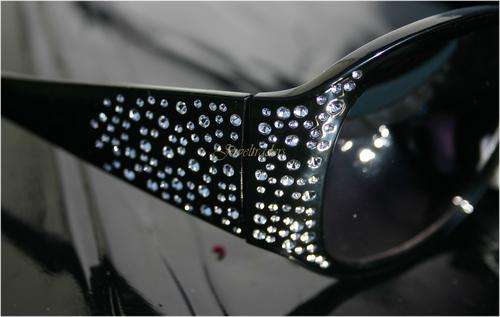 JT - "STUNNING"BLACK Diamante Detailed FASHION Sunglasses