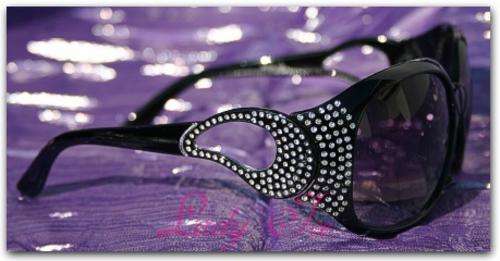"STUNNING" Black Diamante FASHION Sunglasses