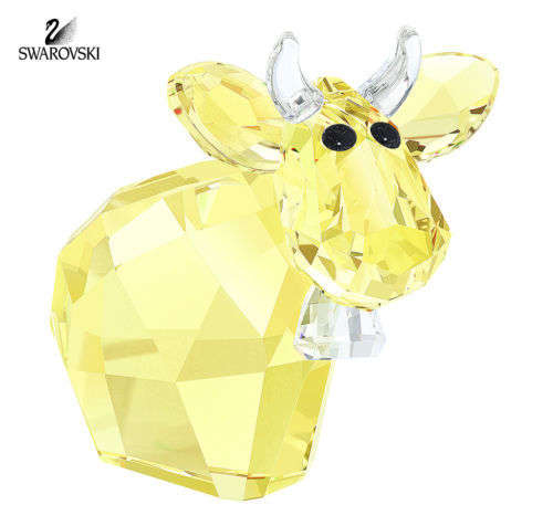 Swarovski Crystal Figurine MINI MO COW TENDER YELLOW Limited Edition *