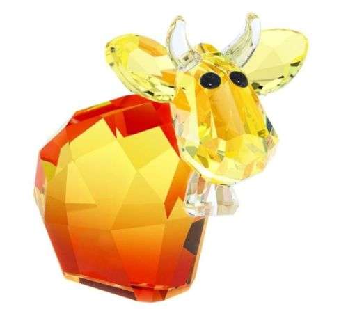 Swarovski Mini Mo COW  - Vibrant Yellow, Limited Edition 2015 Crystal *